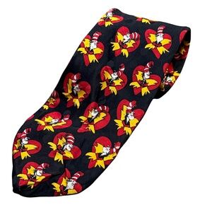 Vintage‎ Dr. Seuss Cat in the Hat Silk Tie | 1996 Collectible Novelty